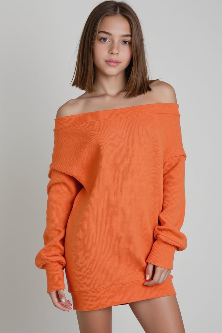 1girl,  oversized off-shoulder sweater dress by Adam on Tensor.Art