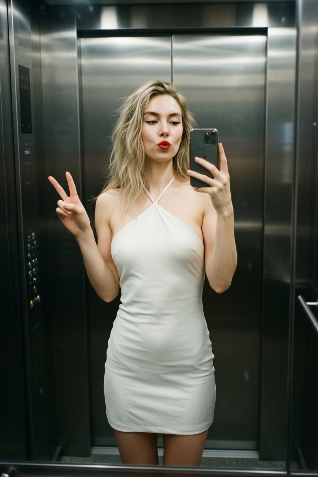 Photograph of a young Caucasian woman with porcelain skin,  a slim build,  and long by Antikorper_TA on Tensor.Art