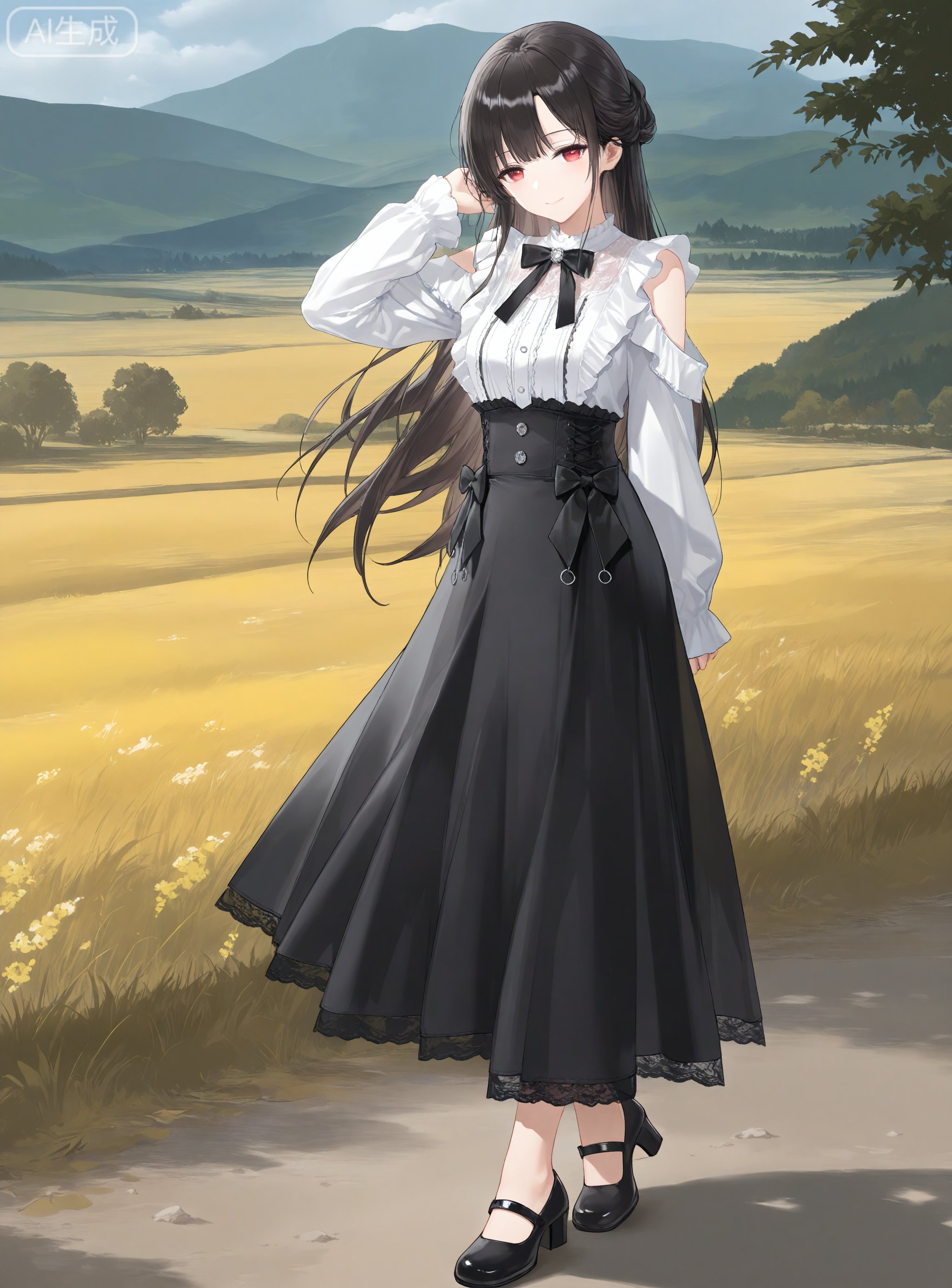 chizuru \(clothes\),  jirai kei,  black skirt by NovaPredawn on Tensor.Art