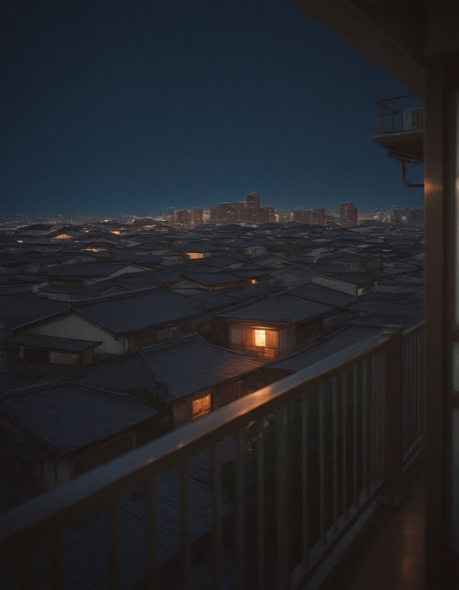 balcony,  railing,  building by MMMW on Tensor.Art