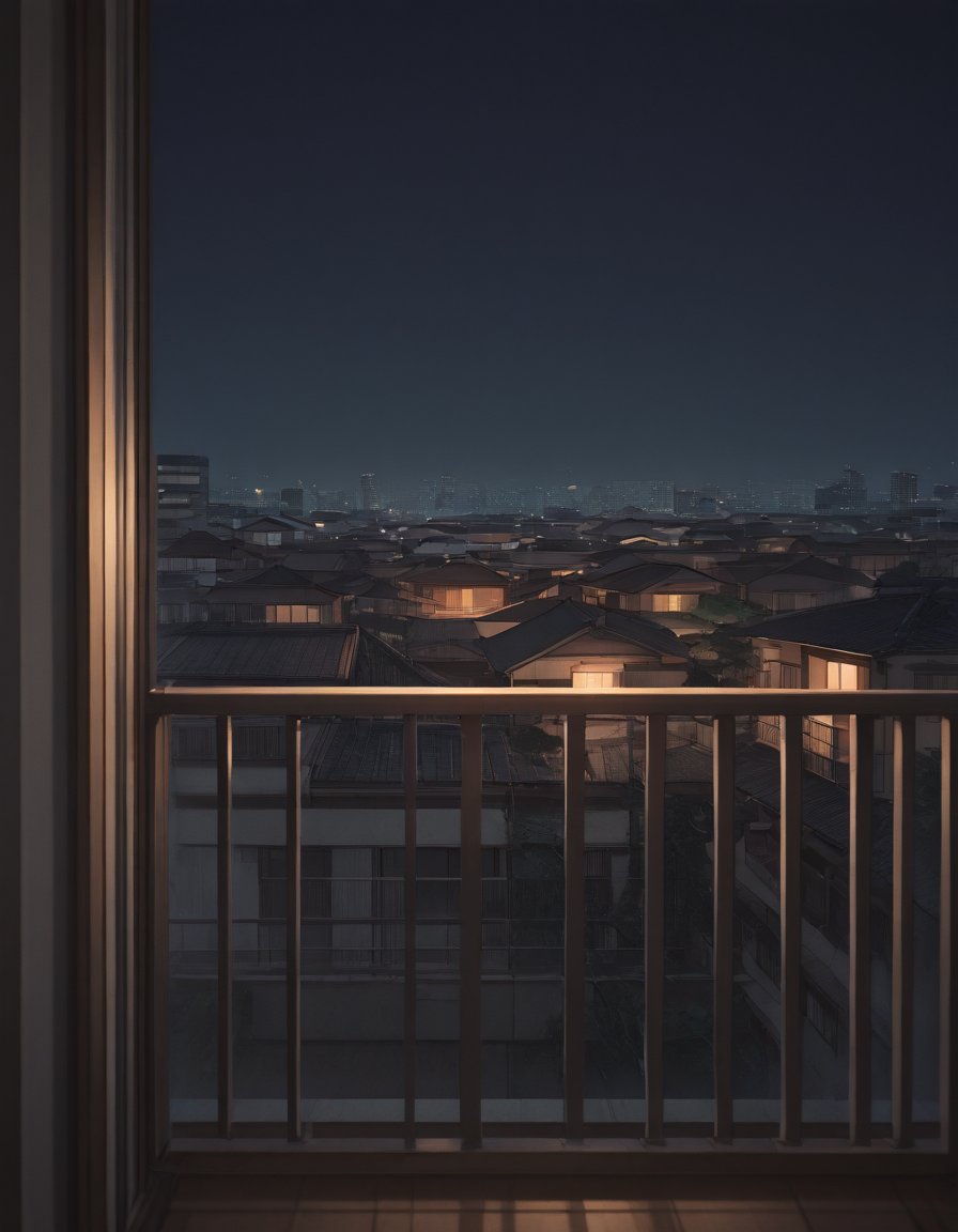 balcony,  railing,  building by MMMW on Tensor.Art