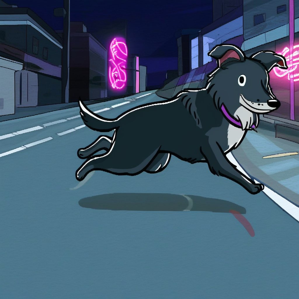 ruby border collie,  feral,  solo by Xposing_Organisms on Tensor.Art