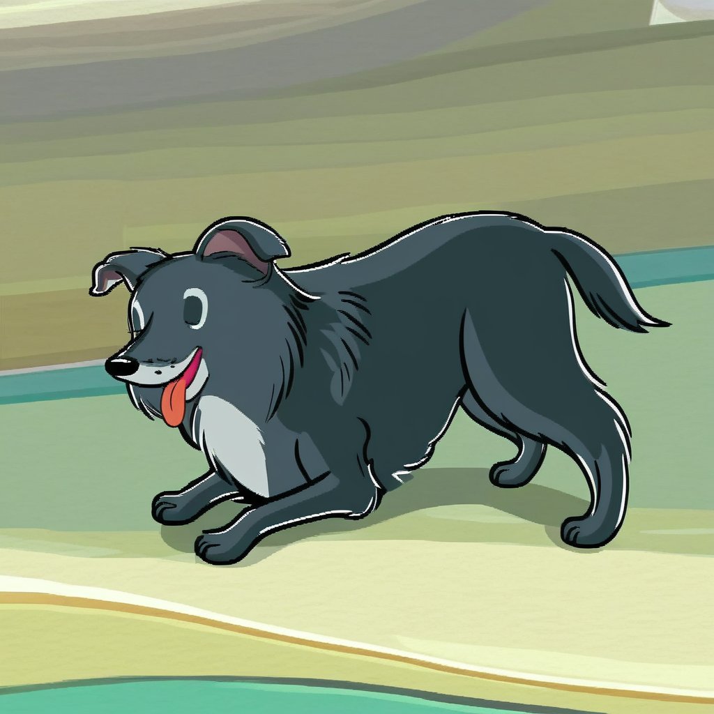 ruby border collie,  feral,  solo by Xposing_Organisms on Tensor.Art