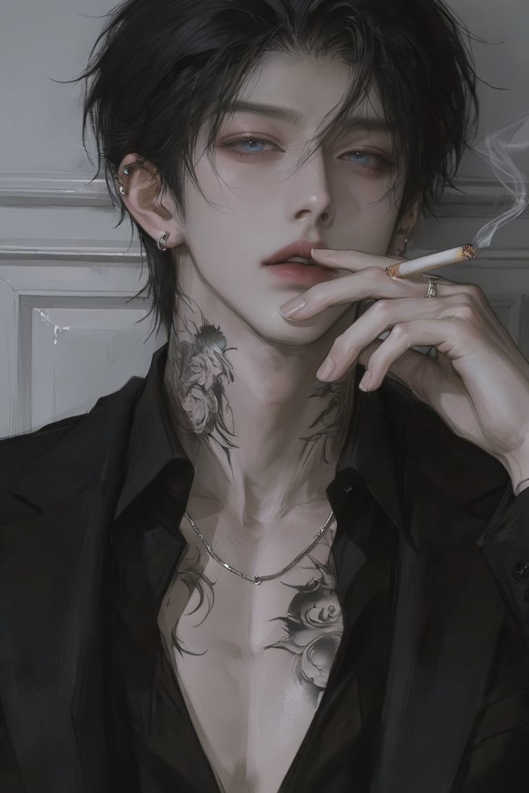 (Highly refined art style) 1male,  solo,  semi realistic young man by Aily on Tensor.Art