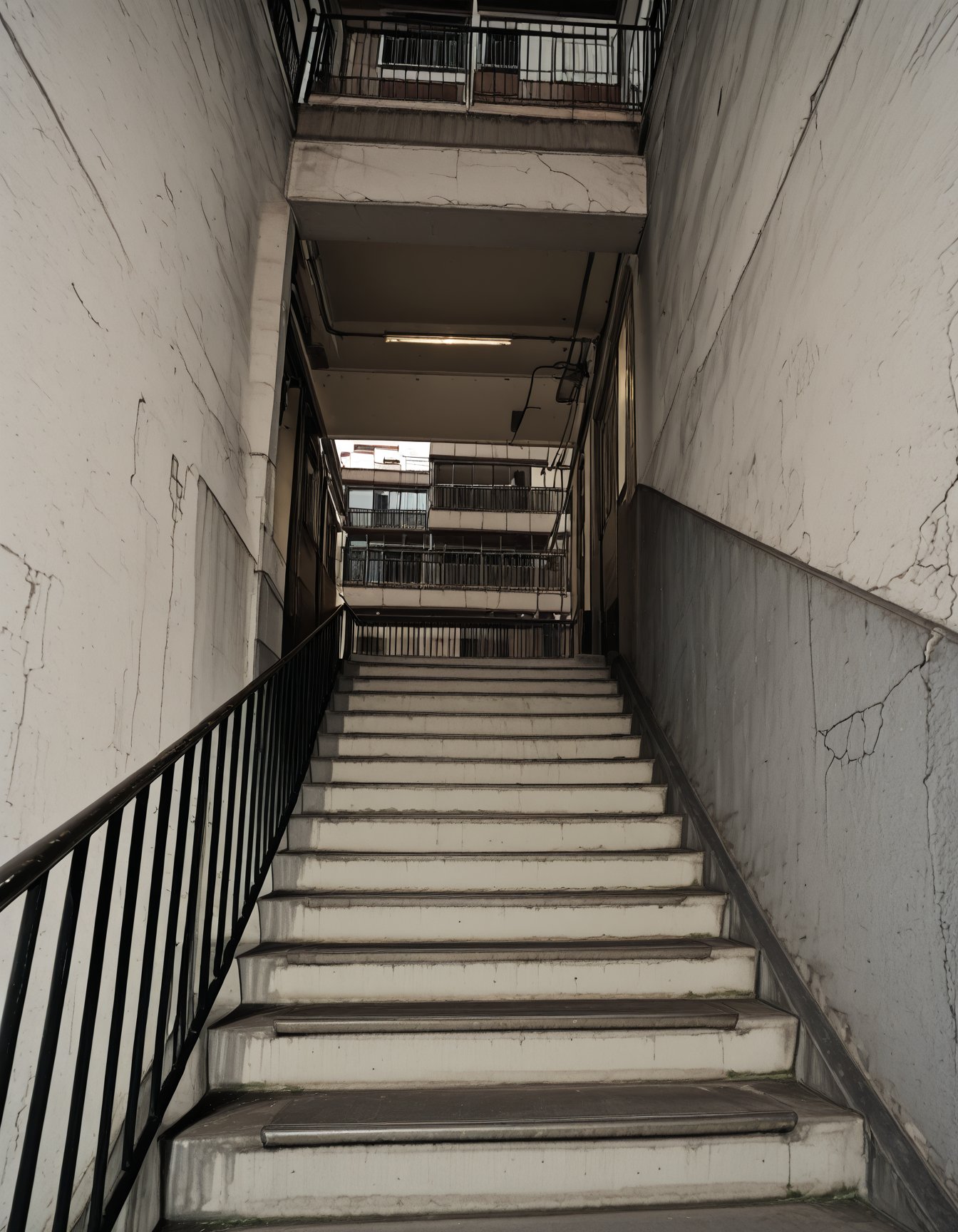 stairs,  railing,  building by MMMW on Tensor.Art