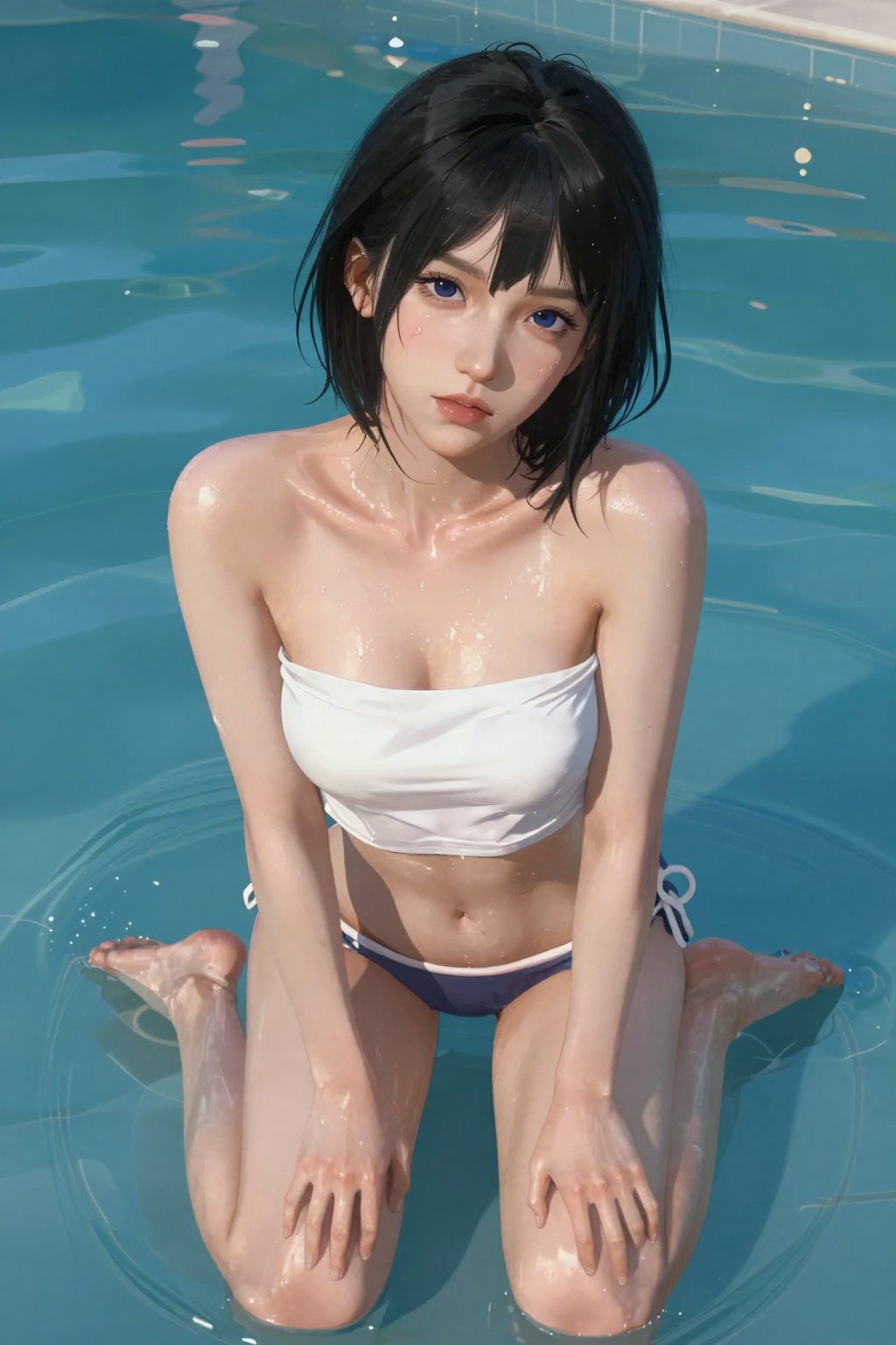 young girl,  black hair,  short hair by Kmaker on Tensor.Art