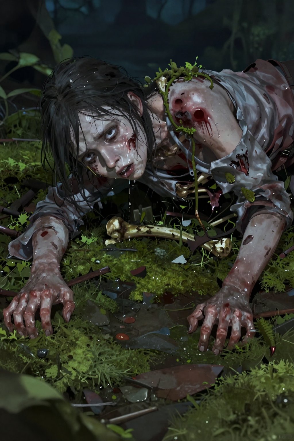 zombie,  young girl,  undead by Kmaker on Tensor.Art