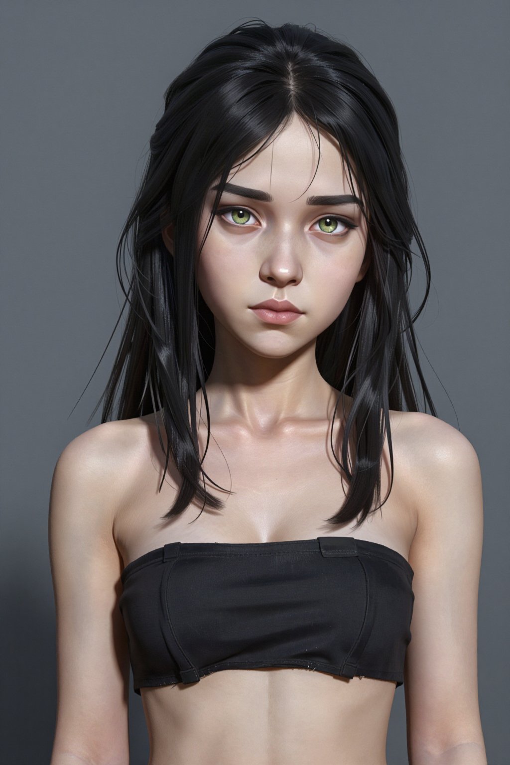1girl,  American girl,  black hair by Kmaker on Tensor.Art