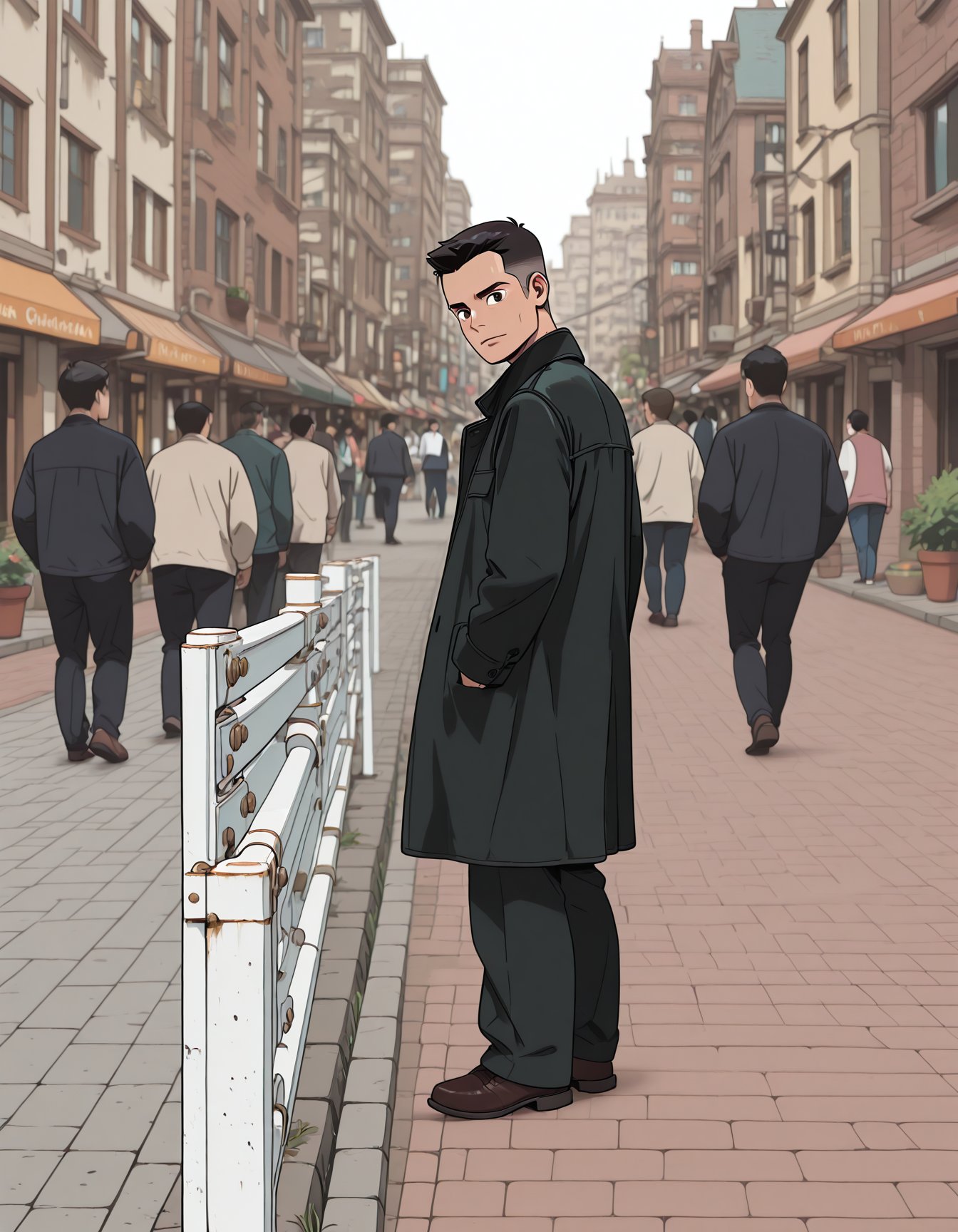 guardrail,  outdoors,  street by MMMW on Tensor.Art