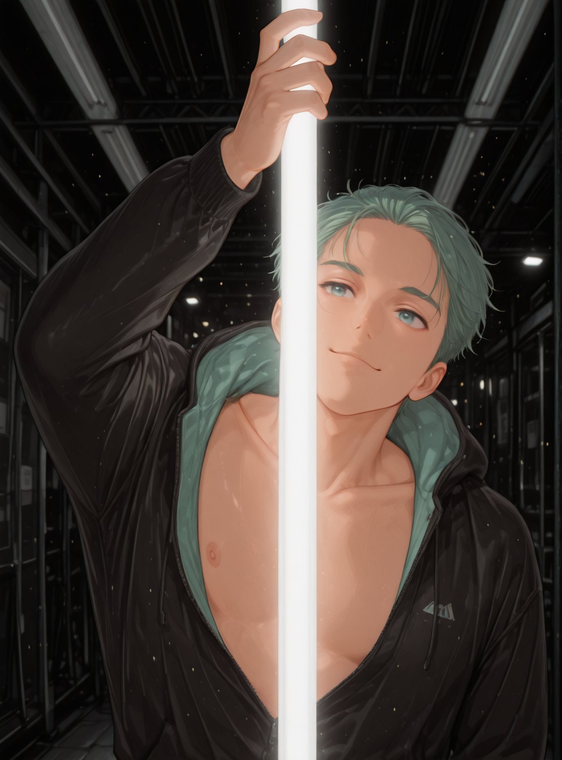 light pole,  fluorescent light pole,  led pole by MMMW on Tensor.Art