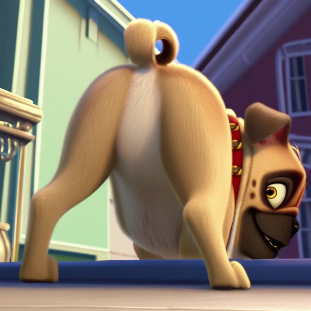 precious pug,  feral,  solo by Xposing_Organisms on Tensor.Art