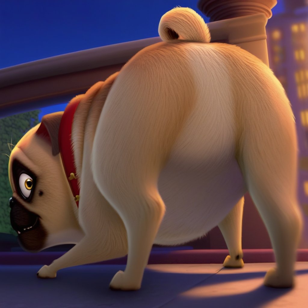 precious pug,  feral,  solo by Xposing_Organisms on Tensor.Art