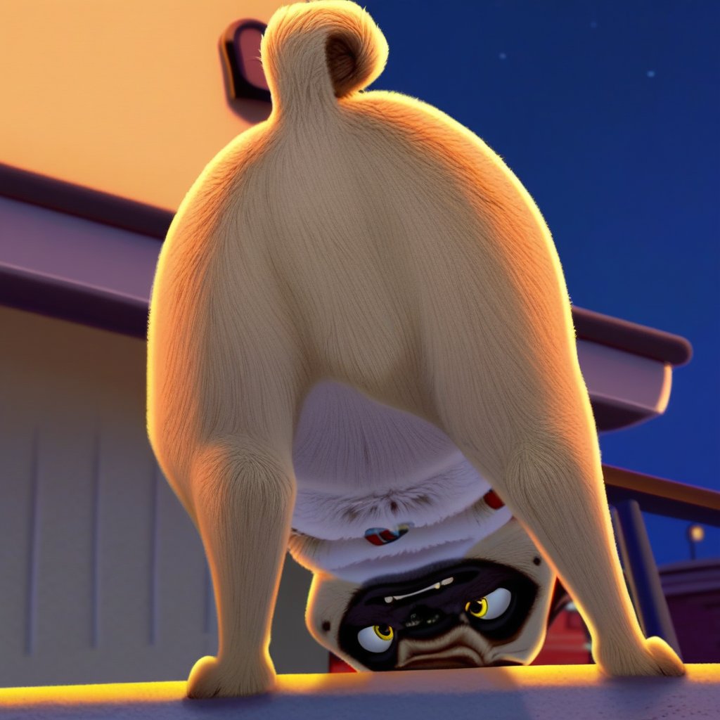 precious pug,  feral,  solo by Xposing_Organisms on Tensor.Art