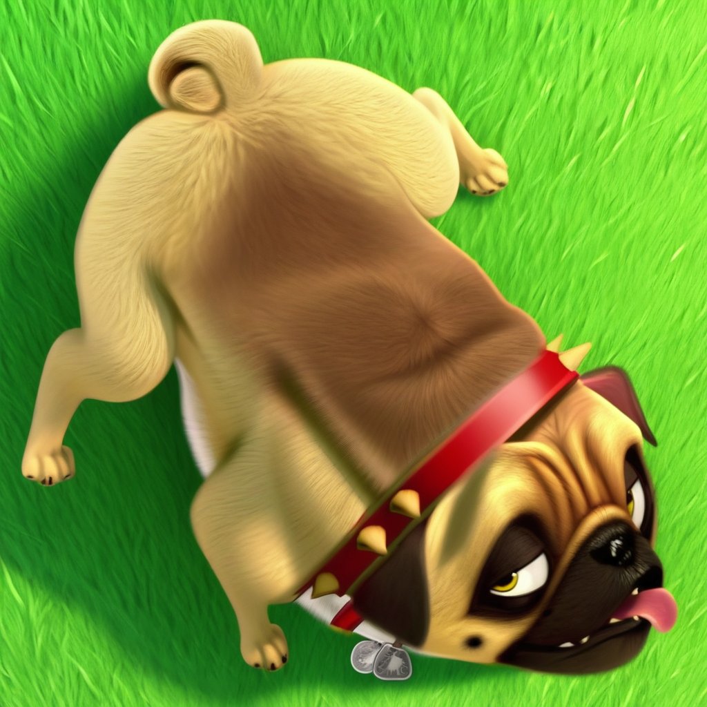 precious pug,  feral,  solo by Xposing_Organisms on Tensor.Art
