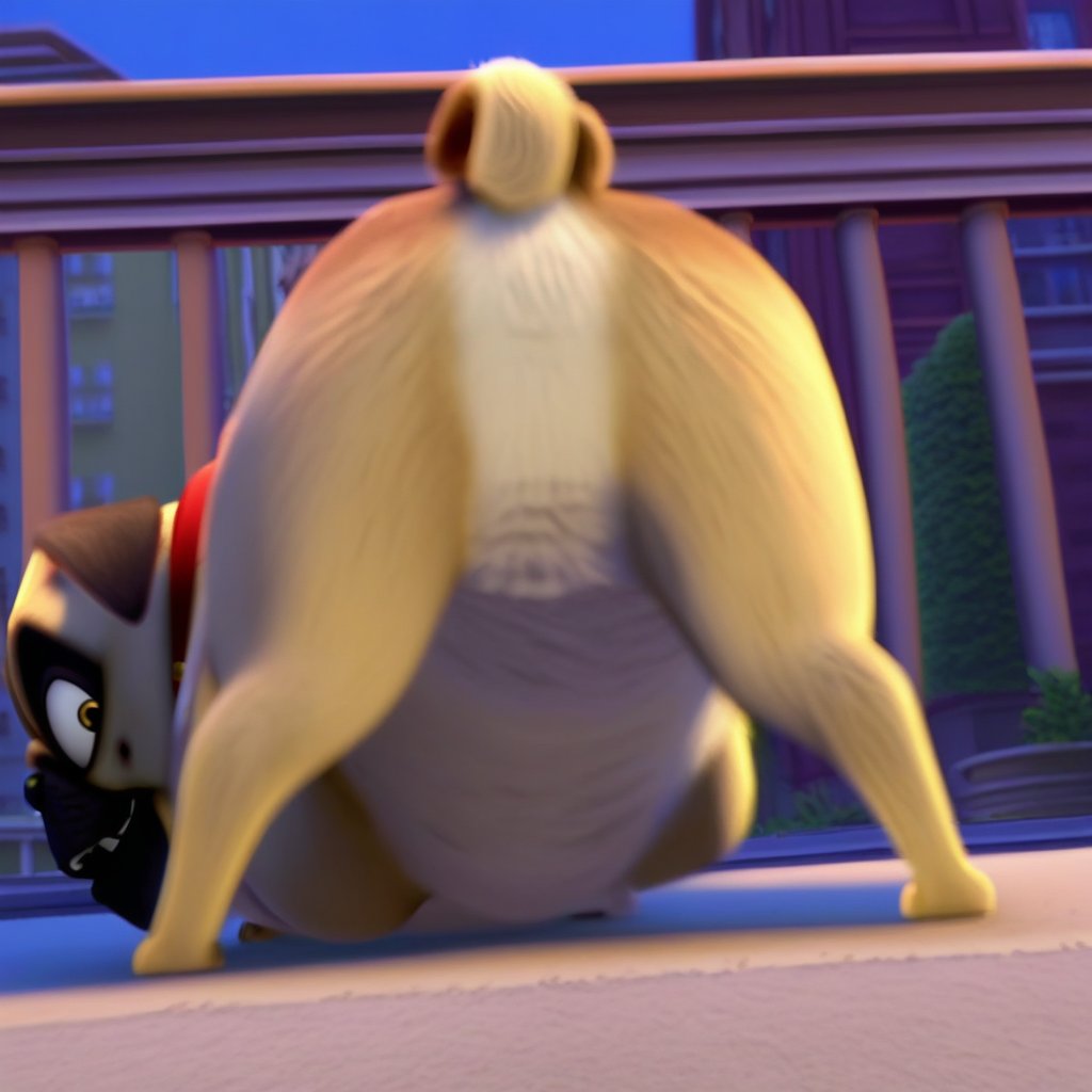 precious pug,  feral,  solo by Xposing_Organisms on Tensor.Art