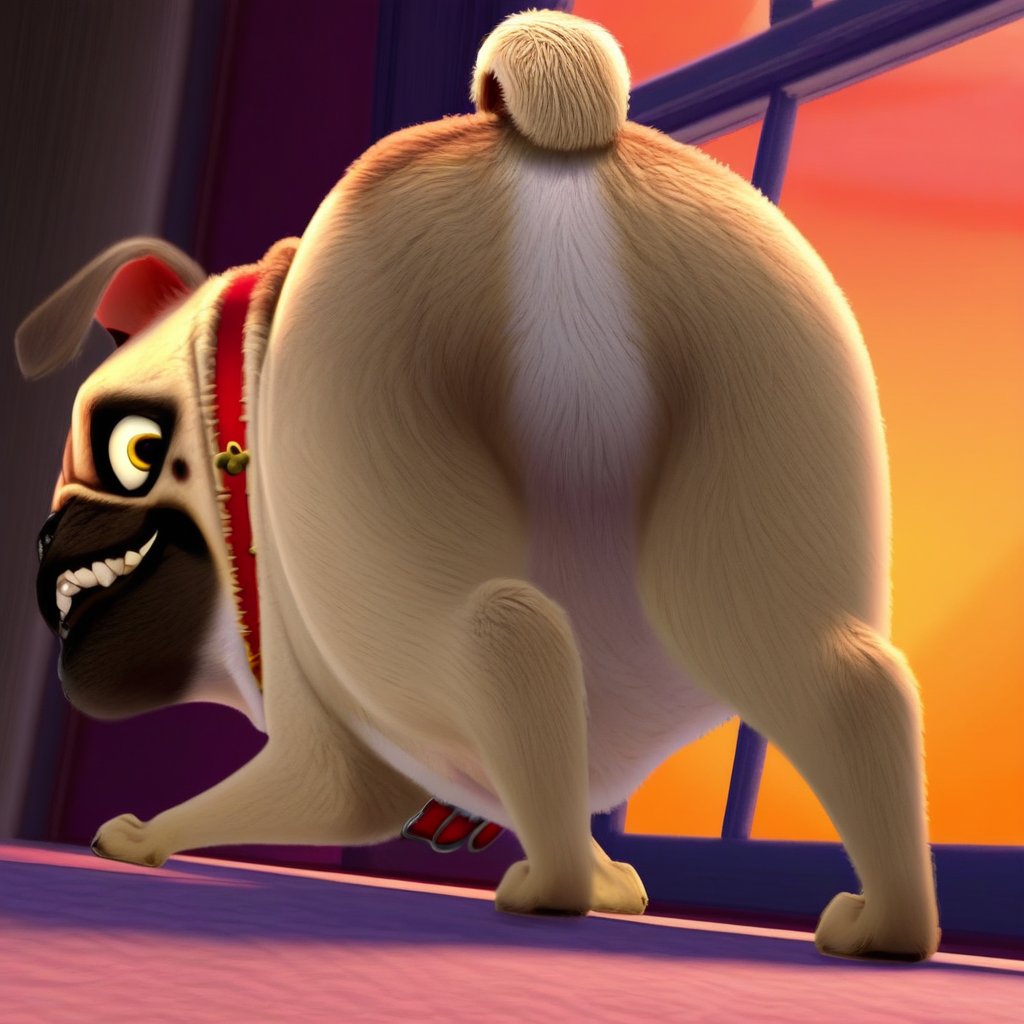 precious pug,  feral,  solo by Xposing_Organisms on Tensor.Art