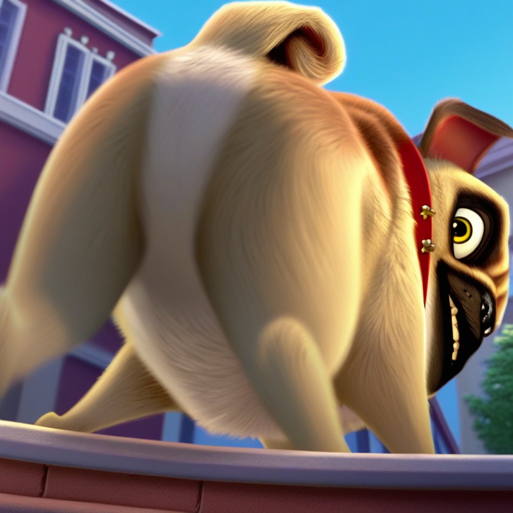 precious pug,  feral,  solo by Xposing_Organisms on Tensor.Art