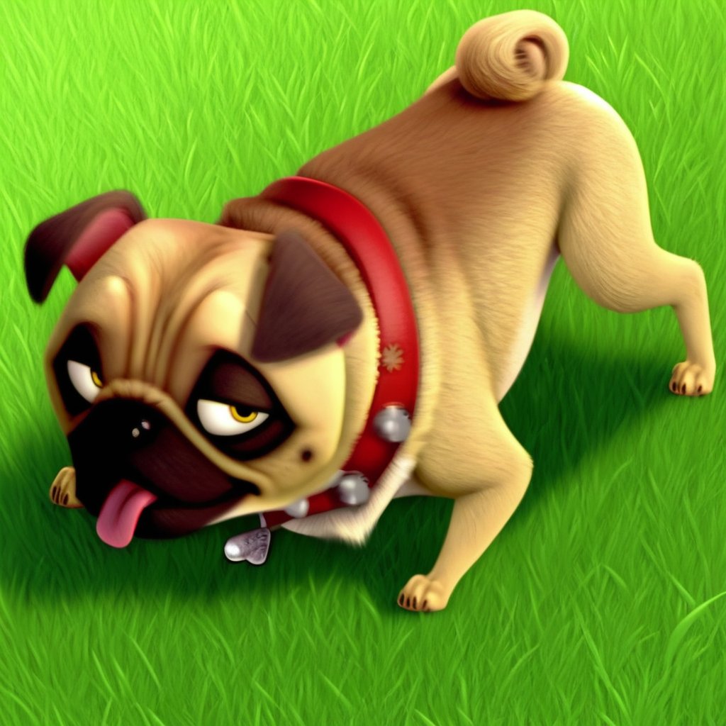 precious pug,  feral,  solo by Xposing_Organisms on Tensor.Art