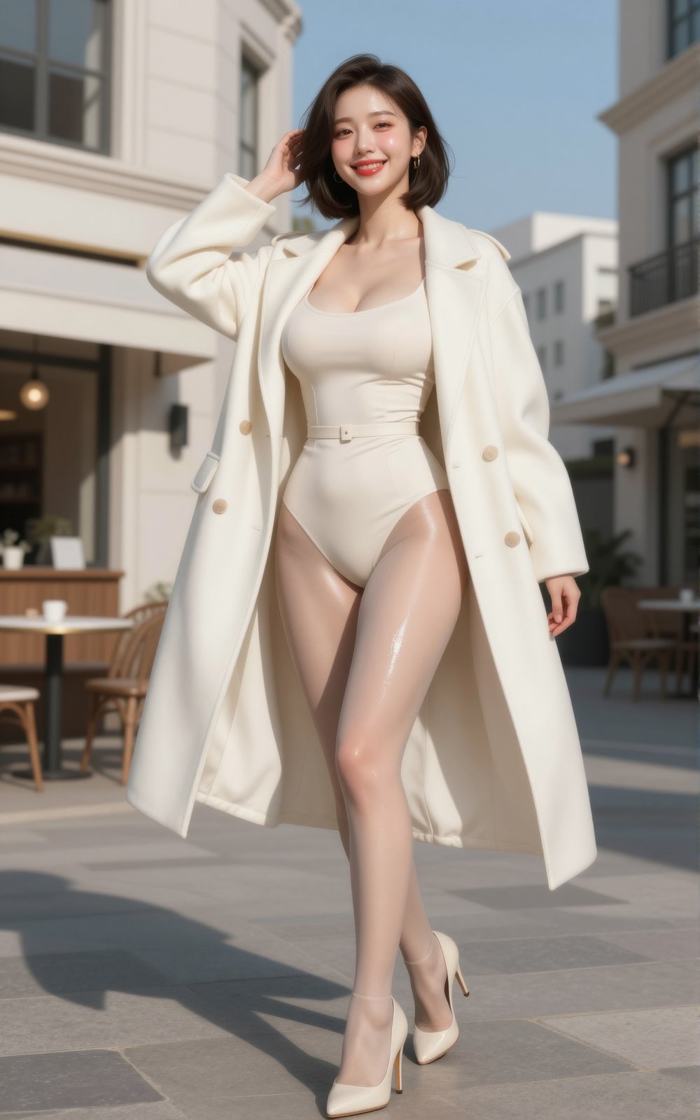 Korean Woman Image: A beautiful Korean woman with I-cup breasts that seem ready to burst,  a glamorous buttocks,  and firm...