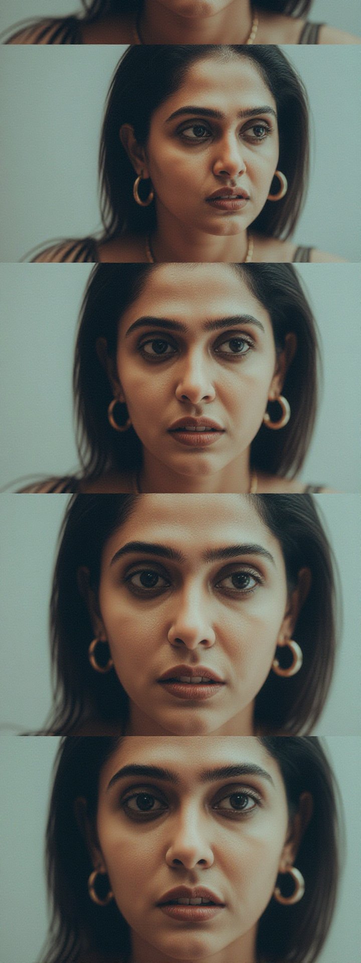 Photograph of a woman with light olive skin and dark,  slicked-back hair,  wearing a black by LoRa Factory on Tensor.Art