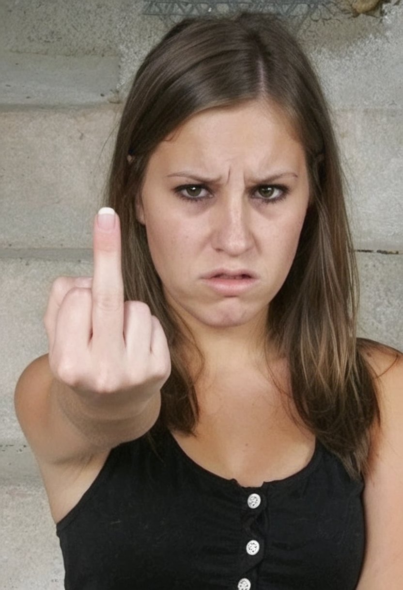 girl,  upset,  eye contact by BigFatGG on Tensor.Art