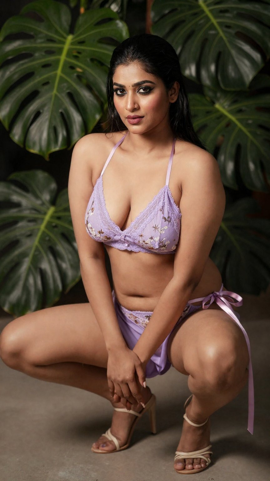 An ultra-realistic,  high-resolution fashion editorial portrait of a gorgeous,  curvy-fit Punjabi woman by LoRa Factory on...