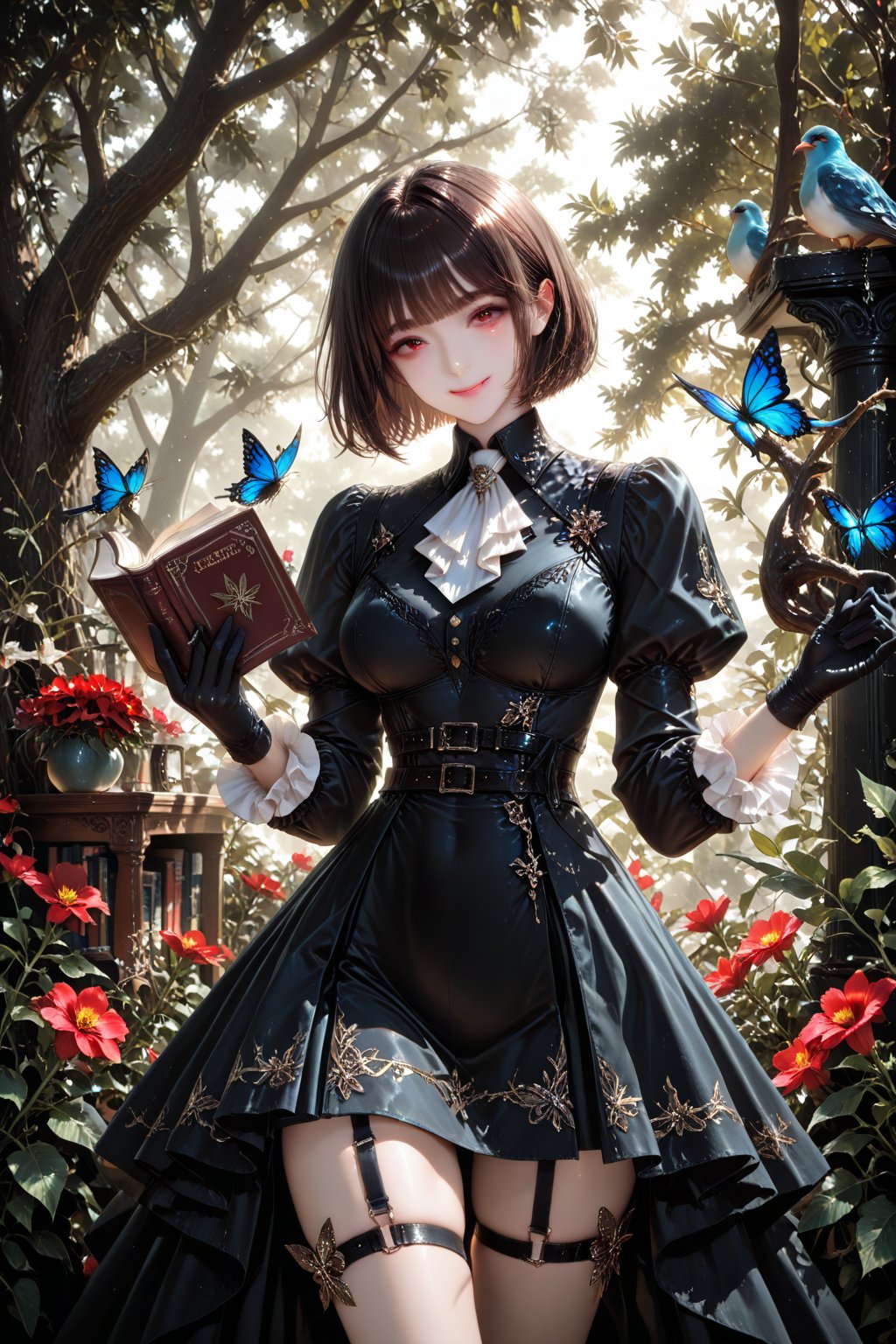 1girl,  solo,  flower by 月大魔王|The Moonly Demon King on Tensor.Art