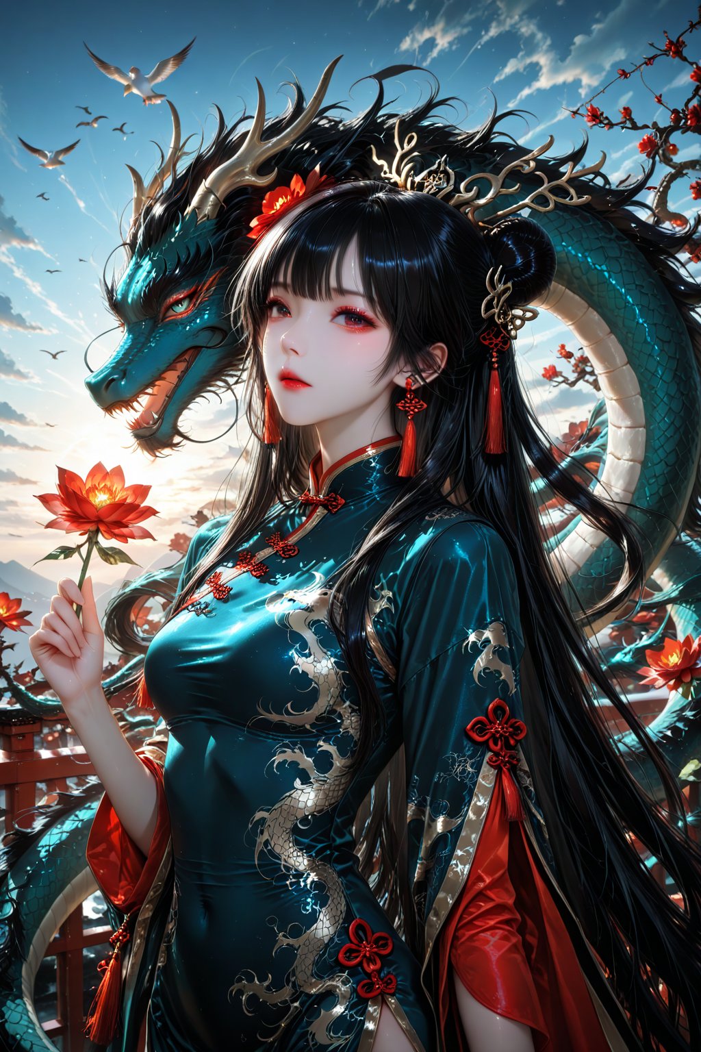 1girl,  hair ornament,  black hair by 月大魔王|The Moonly Demon King on Tensor.Art
