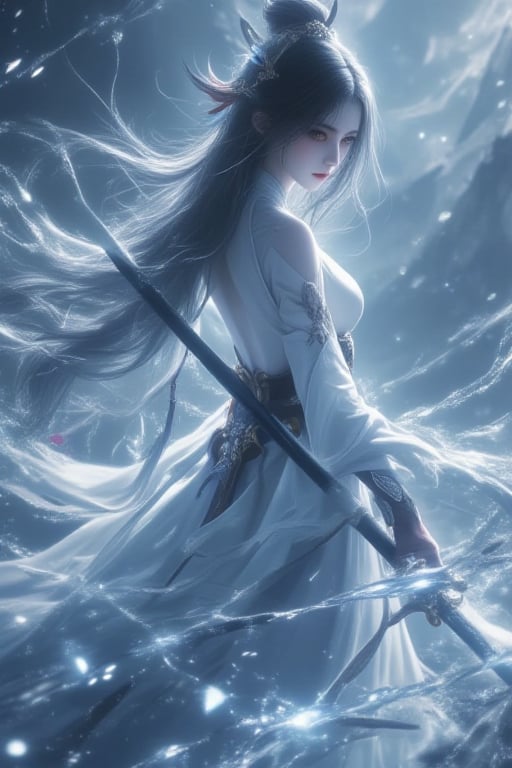 Masterpiece,  ultra-detailed,  1 elegant Chinese immortal girl by 新月照澄湾 on Tensor.Art