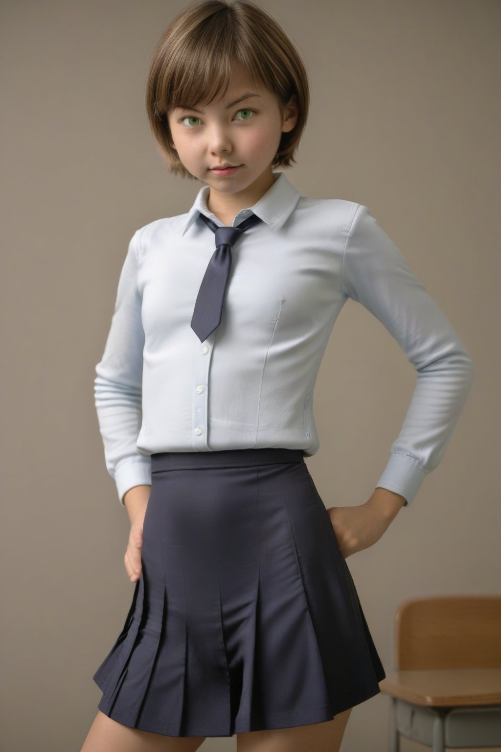 ZOE,  Blouse,  Tie by PX  on Tensor.Art