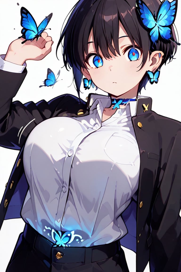 Beautiful breasts,  full breasts,  butterfly hair ornament by らび@kiyoka_succubus on Tensor.Art