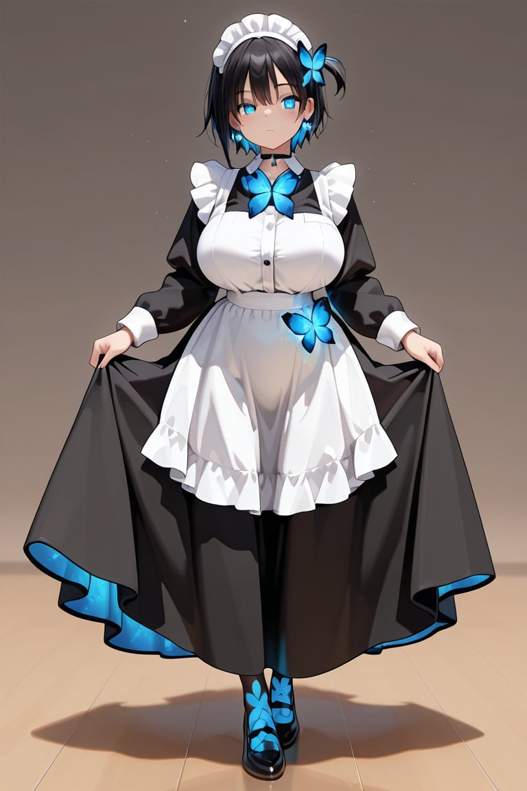 Long Skirt Maid,  Skirt & glowing markings,  Beautiful breasts by らび@kiyoka_succubus on Tensor.Art