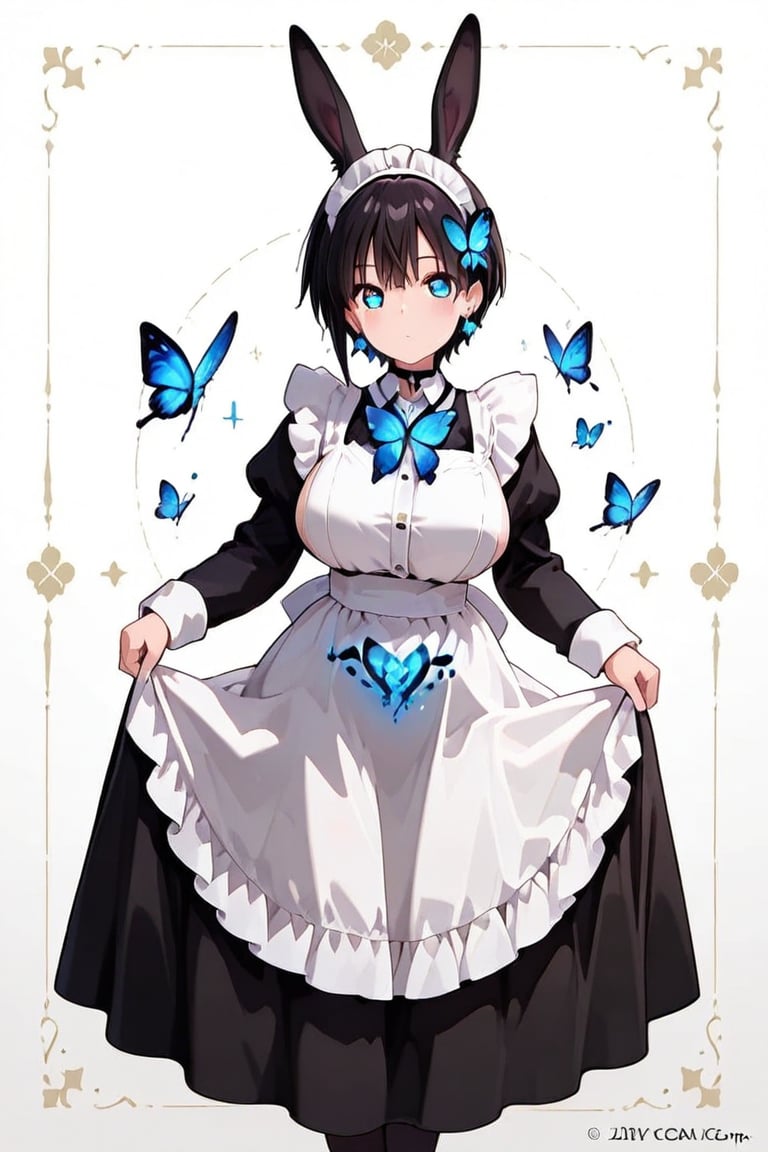 Long Skirt Maid,  Skirt & glowing markings,  Beautiful breasts by らび@kiyoka_succubus on Tensor.Art