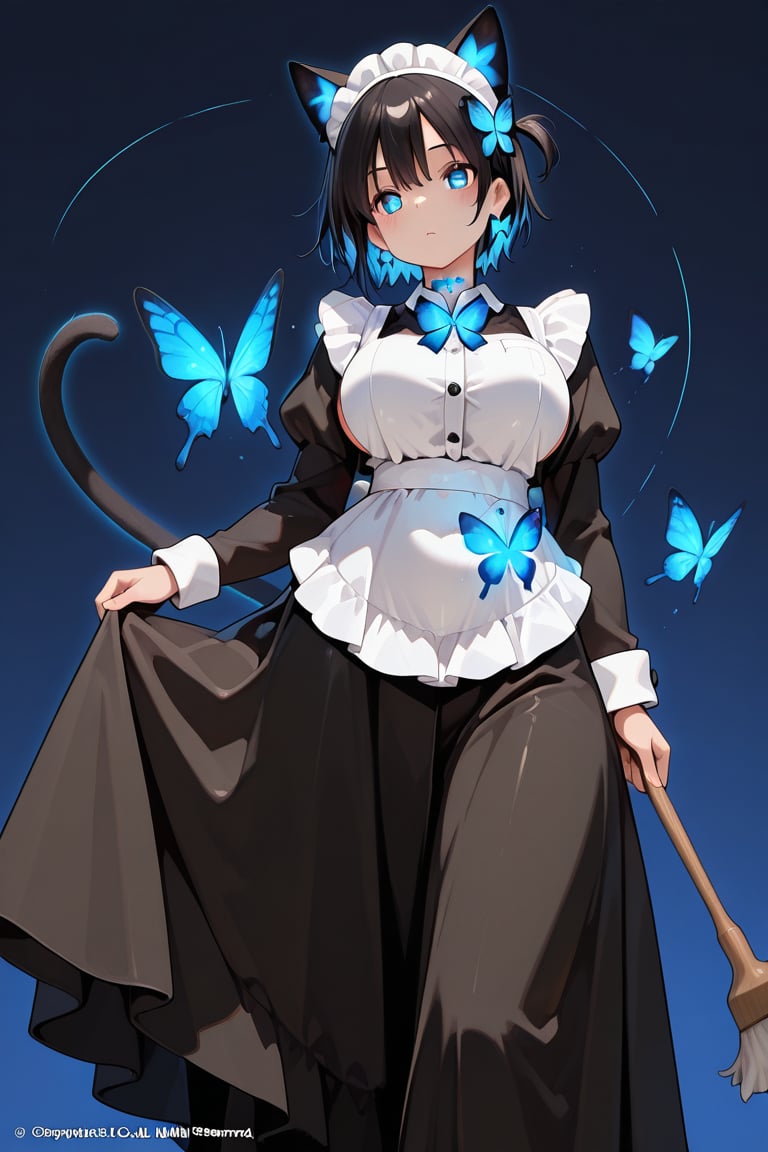 Long Skirt Maid,  Skirt & glowing markings,  Beautiful breasts by らび@kiyoka_succubus on Tensor.Art