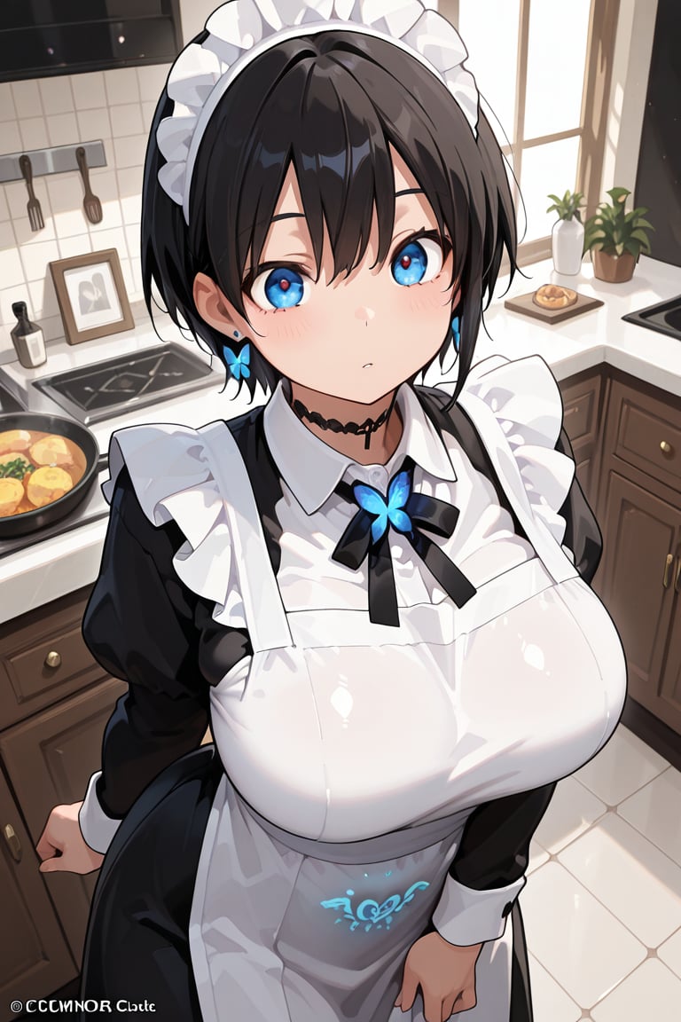 Engraving on skirt and apron,  beautiful breasts,  masterpiece by らび@kiyoka_succubus on Tensor.Art