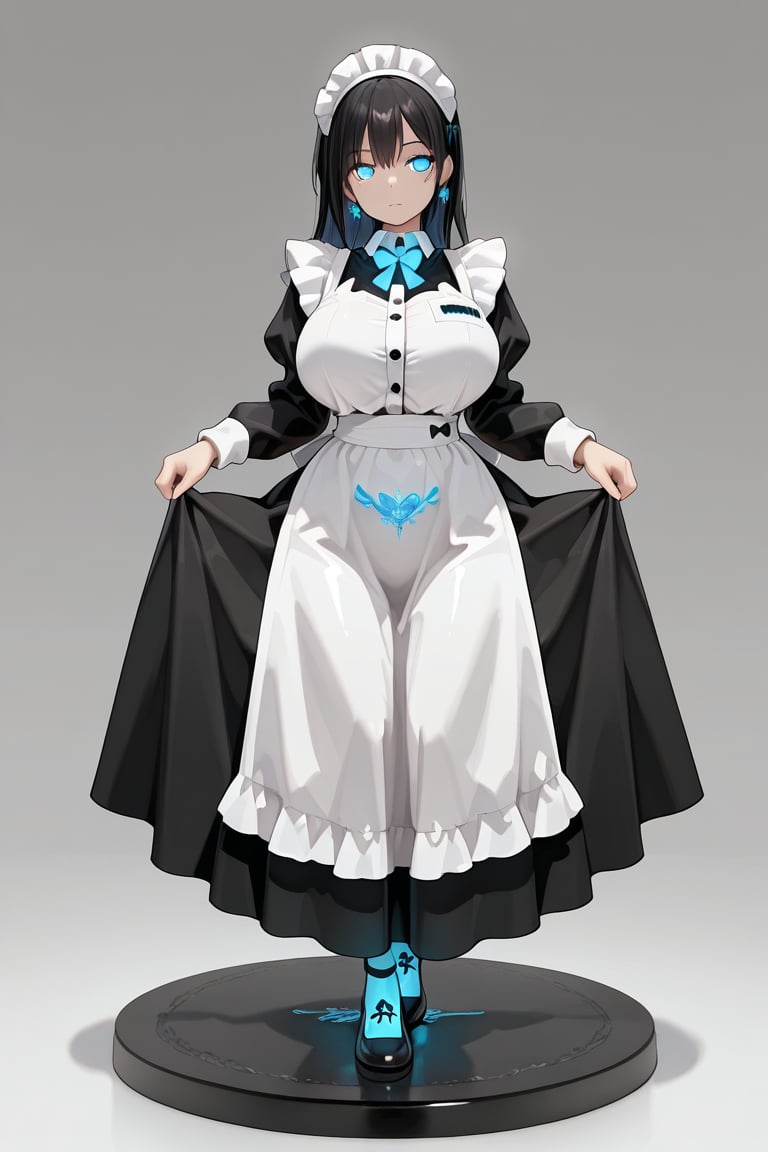 Long Skirt Maid,  Skirt & glowing markings,  Beautiful breasts by らび@kiyoka_succubus on Tensor.Art