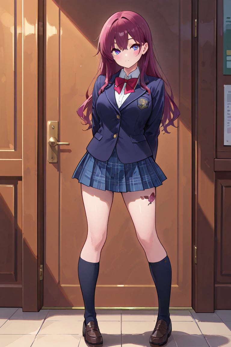 l,  Blazer girls' uniform,  Skirt tattoos by らび@kiyoka_succubus on Tensor.Art
