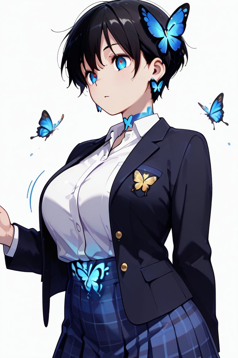 Beautiful breasts,  full breasts,  butterfly hair ornament by らび@kiyoka_succubus on Tensor.Art