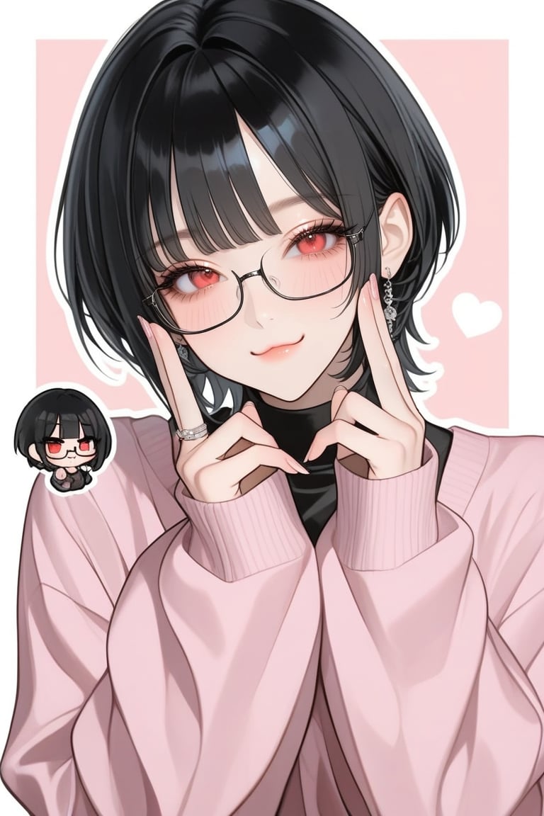 1female,  black short hair,  bangs by 766 on Tensor.Art