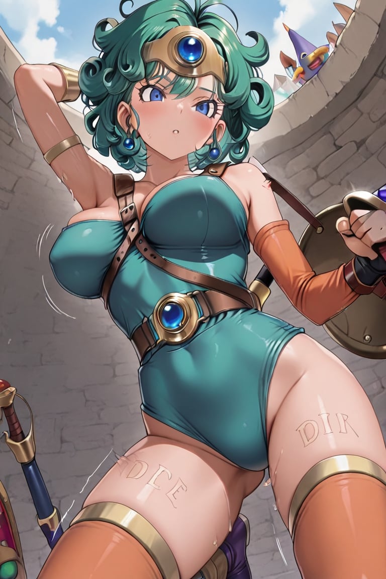 （Green Leotard Knight,  ),  masterpiece by らび@kiyoka_succubus on Tensor.Art