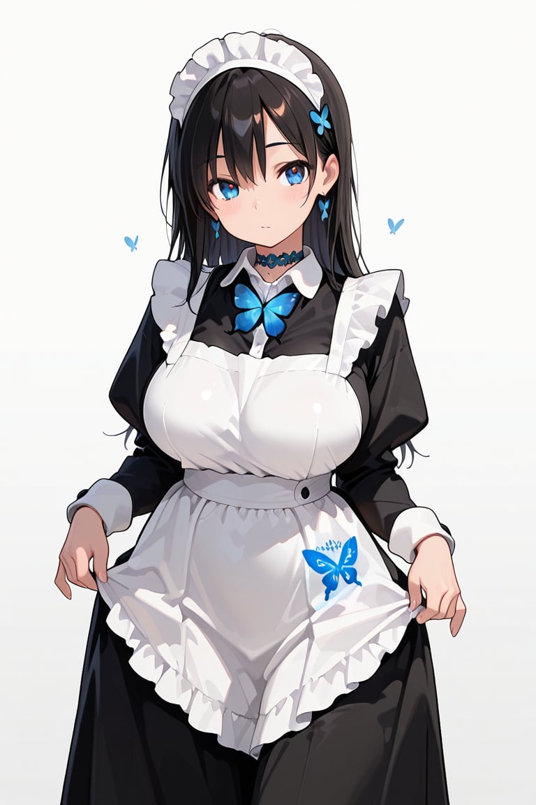 Engraving on skirt and apron,  beautiful breasts,  masterpiece by らび@kiyoka_succubus on Tensor.Art