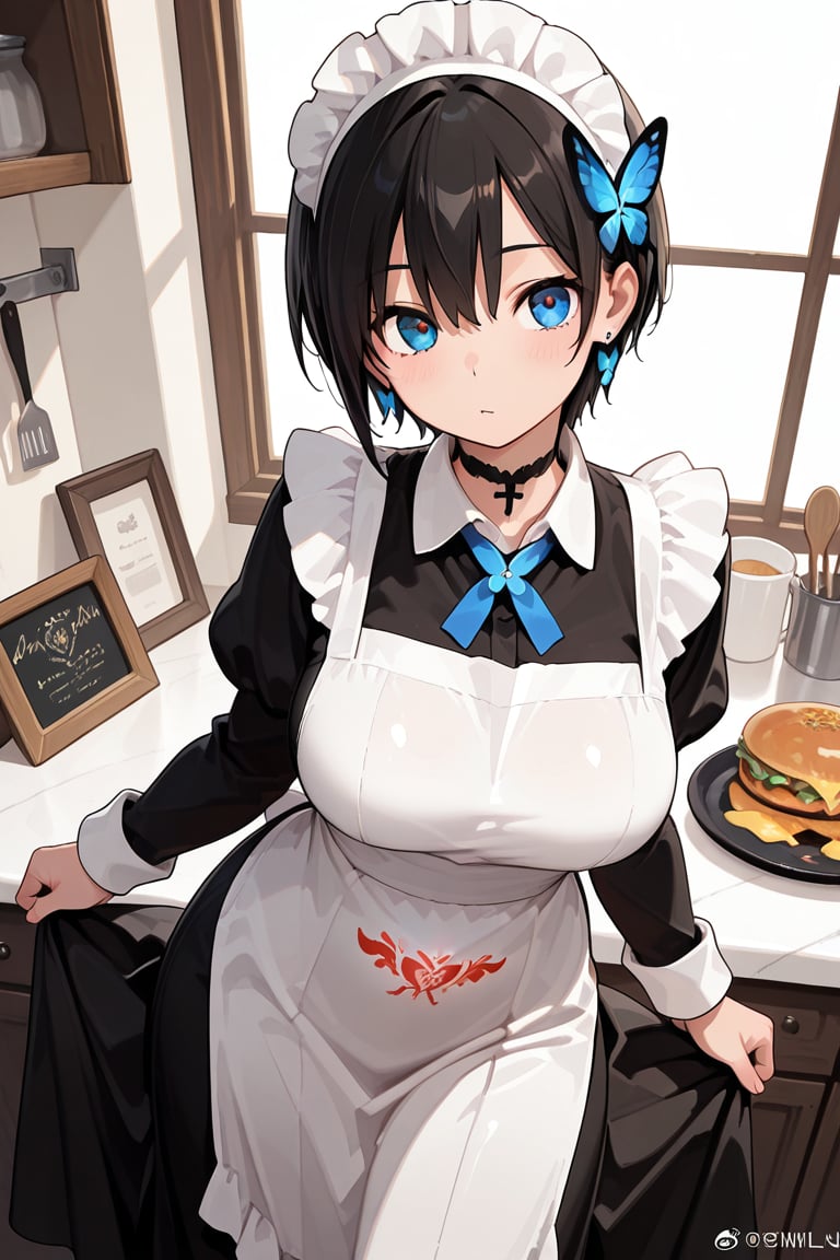 Engraving on skirt and apron,  beautiful breasts,  masterpiece by らび@kiyoka_succubus on Tensor.Art