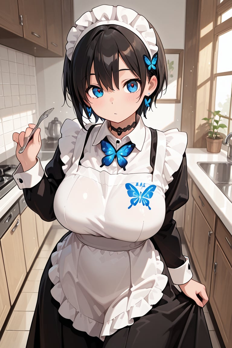 Engraving on skirt and apron,  beautiful breasts,  masterpiece by らび@kiyoka_succubus on Tensor.Art