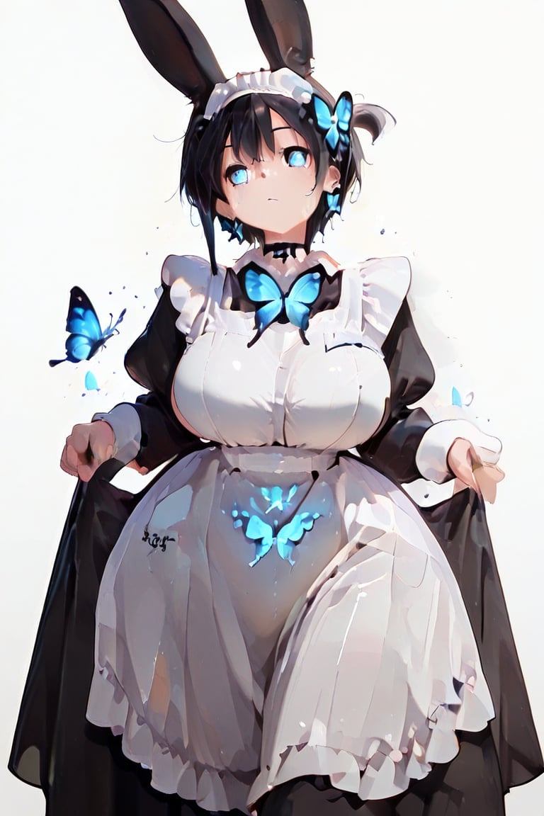 Engraving on skirt and apron,  beautiful breasts,  masterpiece by らび@kiyoka_succubus on Tensor.Art