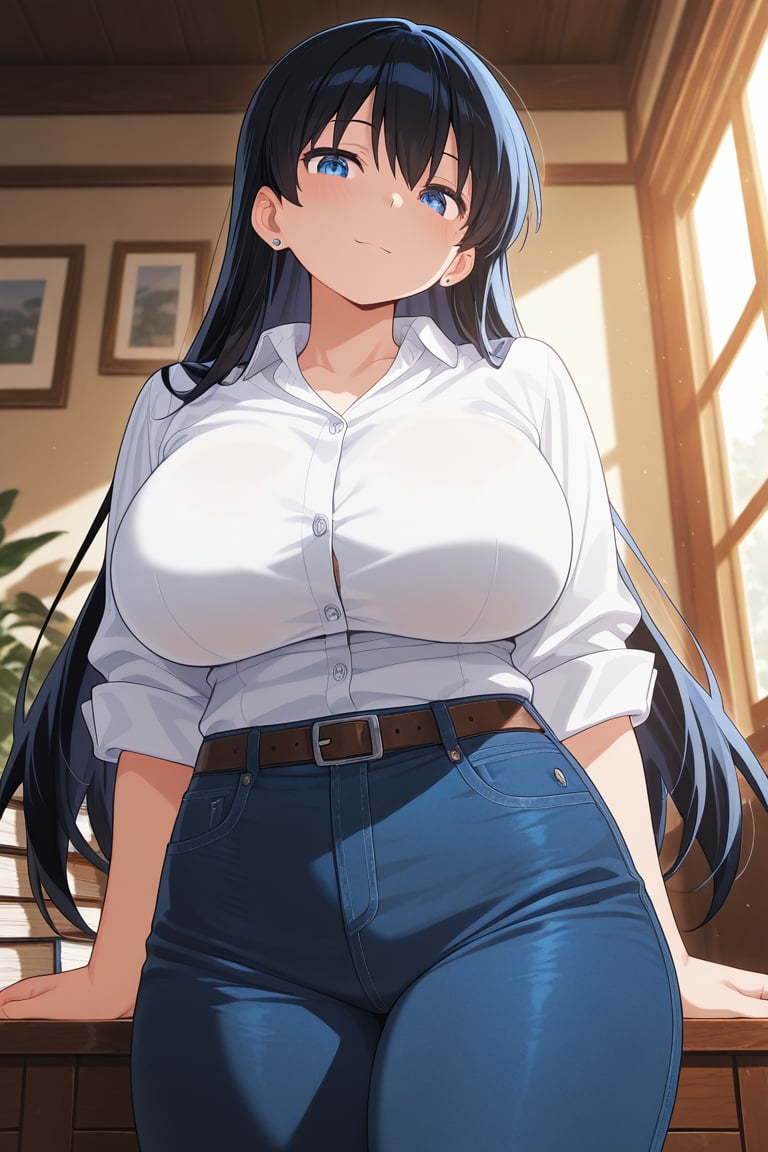 Bustling breasts,  tight pants by らび@kiyoka_succubus on Tensor.Art