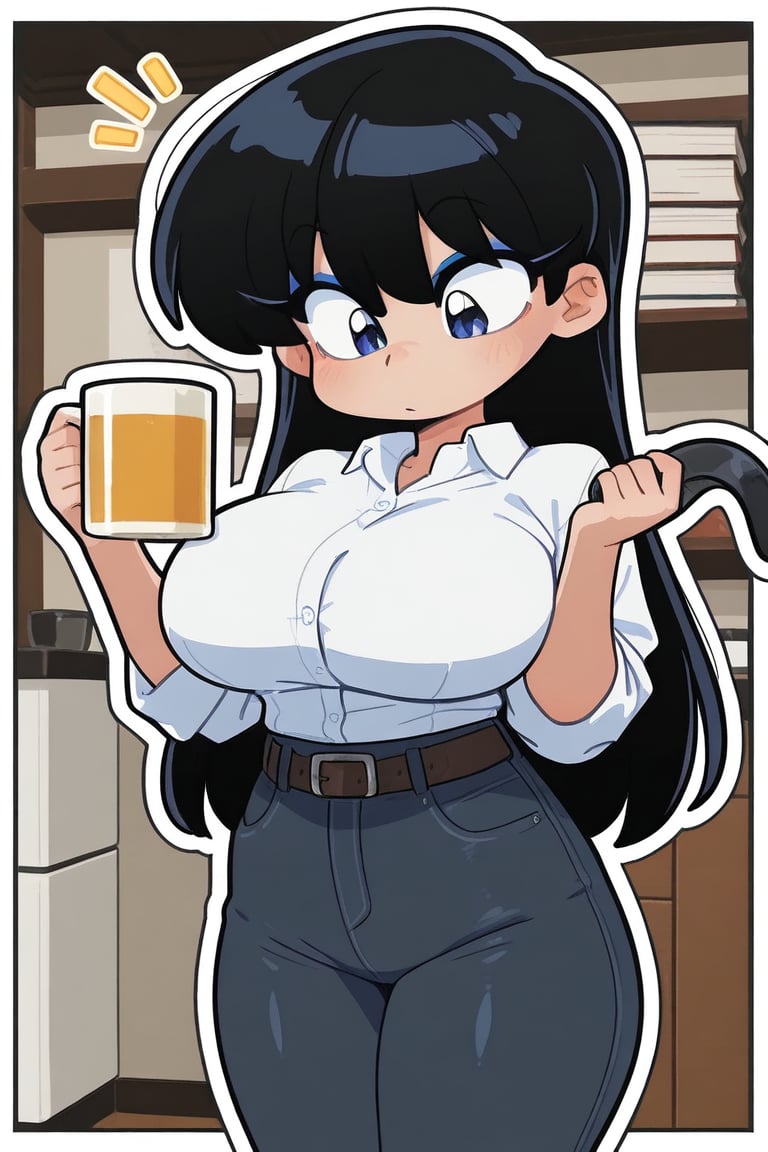 Bustling breasts,  tight pants,  Outline animation by らび@kiyoka_succubus on Tensor.Art