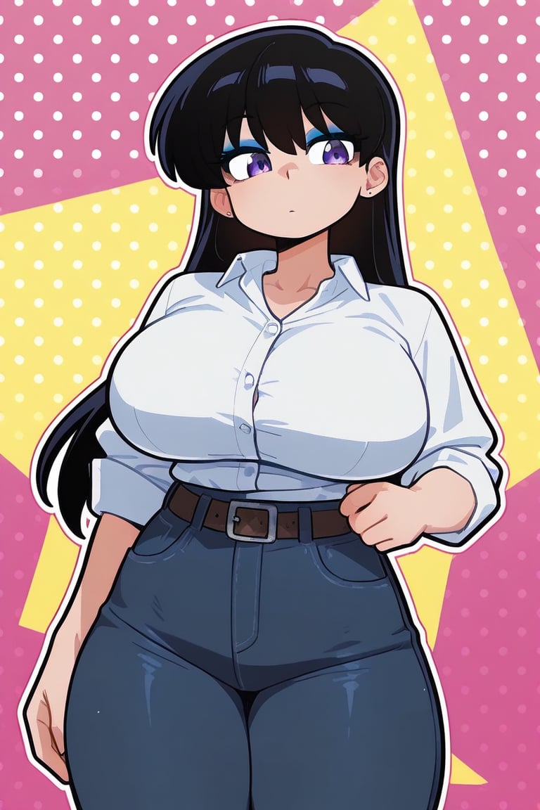 Bustling breasts,  tight pants,  Outline animation by らび@kiyoka_succubus on Tensor.Art