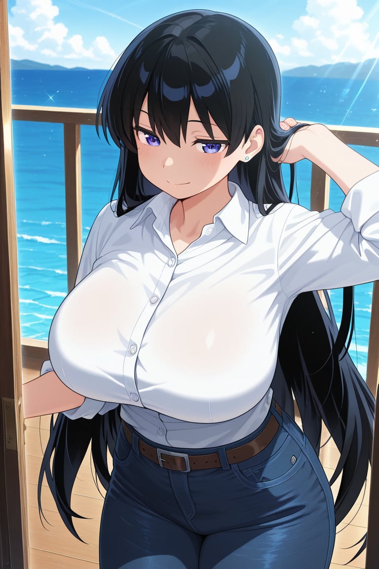 Bustling breasts,  tight pants by らび@kiyoka_succubus on Tensor.Art