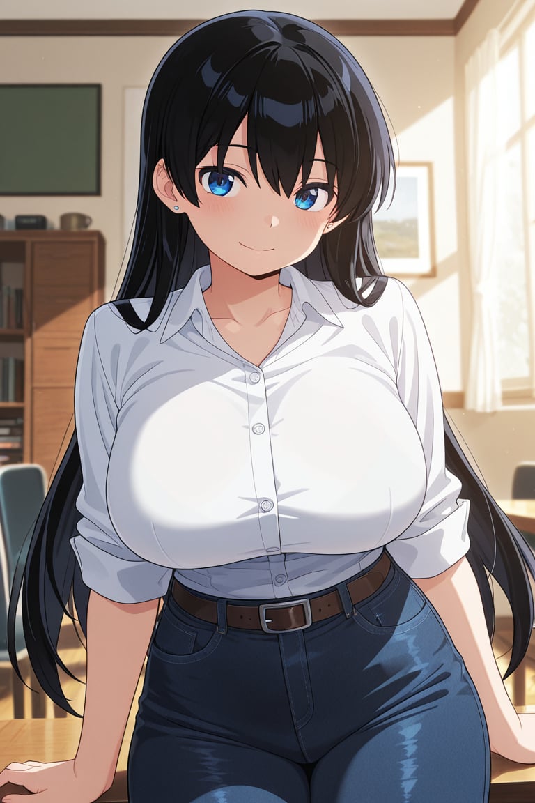 Bustling breasts,  tight pants by らび@kiyoka_succubus on Tensor.Art