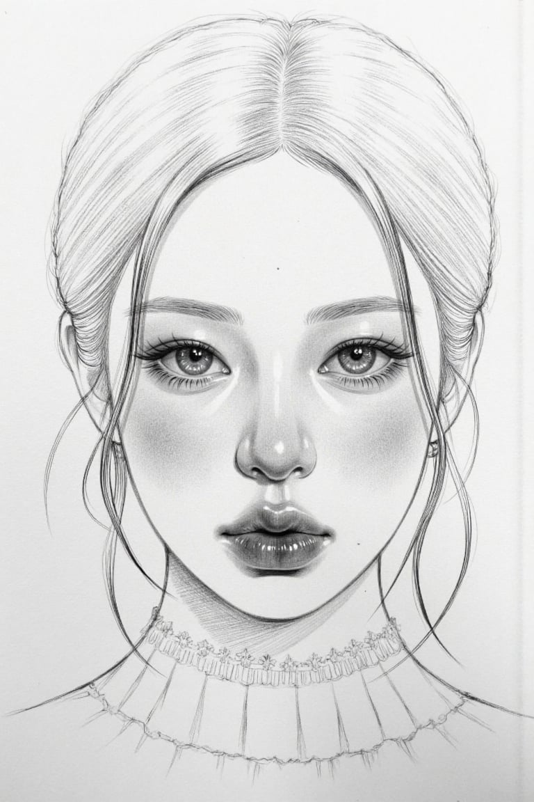 Create a hyper-realistic black-and-white pencil portrait drawing in the style of a master graphite artist. Use detailed cr...